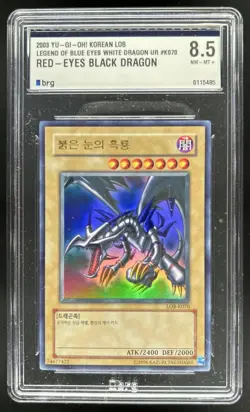 2003 Yu-Gi-Oh! Korean Legend Blue Eyes Red Eyes Black Dragon #LOB-K070 BGR 8.5 - Image 1
