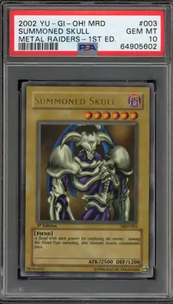 Yu-Gi-Oh! Summoned Skull Metal Raiders 1st Edition Ultra Rare MRD-003 PSA 10 - Image 1