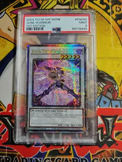 Yugioh Junk Warrior Quarter Century Secret Rare Maze of Millenia PSA 9 - Image 1