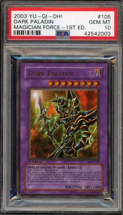 Yu-Gi-Oh! Dark Paladin Magician's Force 1st Edition CORRECTED ART MFC-105 PSA 10 - Image 1