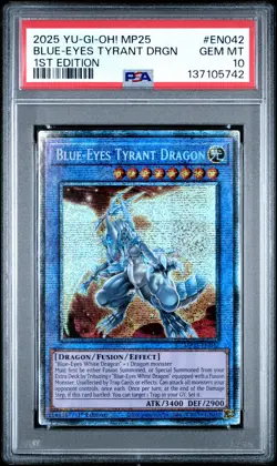 Blue Eyes Tyrant Dragon MP25-EN042 Starlight Rare 1st Edition Yugioh PSA 10 *742 - Image 1