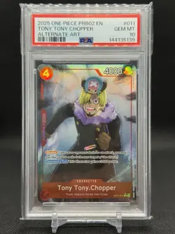 2025 ONE PIECE PRB02 ALTERNATE ART #011 TONY TONY CHOPPER PSA 10 - Image 1