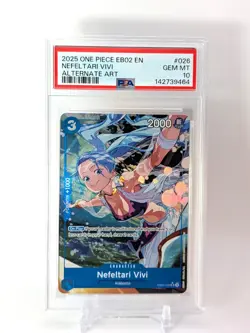 Nefeltari Vivi EB02-026 Alt Art PSA 10 - One Piece Anime 25th Collection English - Image 1