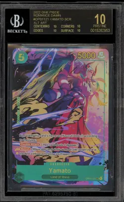One Piece CCG Yamato Romance Dawn Alternate Art SEC OP01-121 BGS 10 BLACK LABEL - Image 1