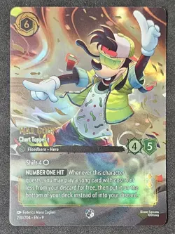 Disney Lorcana Fabled MAX GOOF Chart Topper ENCHANTED #230/204 - Image 1