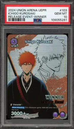 Union Arena Ichigo Kurosaki Release Event Winner #103 PSA 10 Gem Mint - Image 1