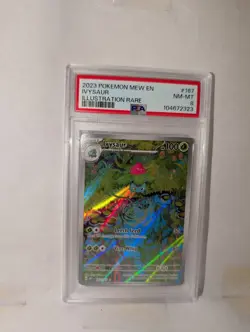 2023 Pokemon 151 Ivysaur Illustration Rare 167/165 English PSA 8 NM-MT - Image 1