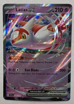 Pokemon Surging Sparks Latias ex 076/191 Double Rare LP - Image 1