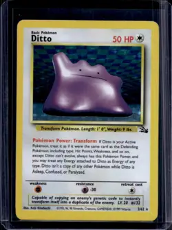 1999 Pokemon Fossil Ditto #3/62 - Image 1