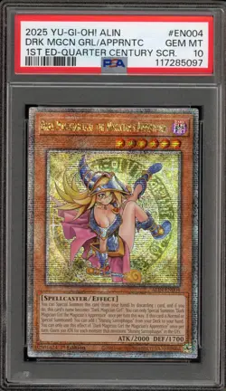 Yu-Gi-Oh! Dark Magician Girl/Magician's Apprentice 1st Ed QCSR ALIN-EN004 PSA 10 - Image 1