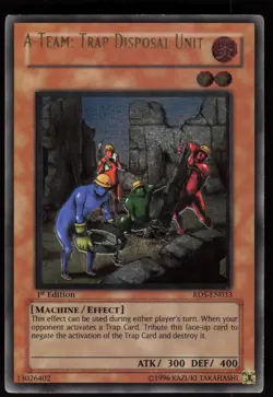 A-Team Trap Disposal Unit RDS-EN033 Ultimate Rare 1st Ed Name Shift Error Yugioh - Image 1