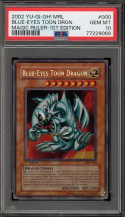 Yu-Gi-Oh! Blue-Eyes Toon Dragon Magic Ruler 1st Ed Secret Rare MRL-000 PSA 10 - Image 1