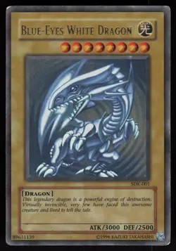 Blue-Eyes White Dragon SDK-001 HEAVY FOIL BLEED ERROR Yu-Gi-Oh - Image 1