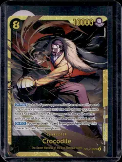 2026 One Piece Azure Sea's Seven Crocodile Secret Rare Manga Art #OP14-120 - Image 1