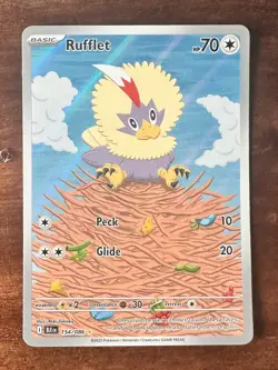 Rufflet 154/086 - Illustration Rare - Black Bolt Pokemon Card NM/MINT - Image 1