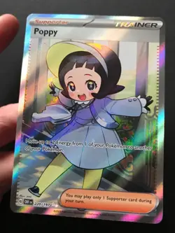 Poppy 220/197 Obsidian Flames FULL ART ULTRA RARE HOLO Trainer Pokemon Card NM - Image 3