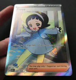Poppy 220/197 Obsidian Flames FULL ART ULTRA RARE HOLO Trainer Pokemon Card NM - Image 4