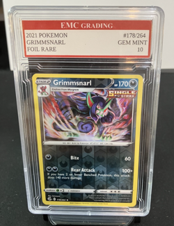 GRIMMSNARL #178/264 RARE FOIL Pokemon 2020 Card GRADED 10 MINT TCG CCG - Image 1