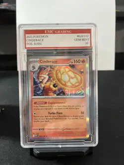 CINDERACE #028/132 HOLO RARE FOIL Pokemon 2025 Card GRADED 10 MINT TCG CCG - Image 1