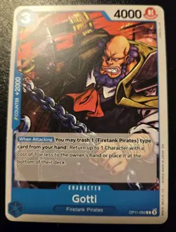 Gotti OP11-050 Common A Fist Of Divine Speed One Piece Card Game - Image 1