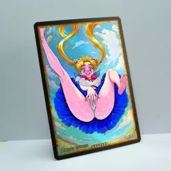 TSUKINO USAGI Waifu Anime Card LIMITED 1/1 Custom TCG Holo T14272 - Image 2