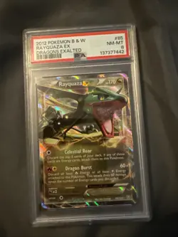 Rayquaza EX Ultra Rare Holo BW Dragons Exalted 85/124 Pokemon Card PSA 8 - Image 1