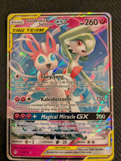 Pokemon TCG Gardevoir & Sylveon GX Holo Card 130/214 Unbroken Bonds NM - Image 1