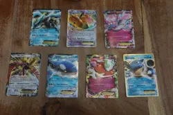 Pokemon EX card lot (7) - Mixed condition - Dragonite, Blastoise, Kyogre & More - Image 1