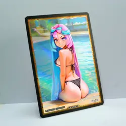 IONO Waifu Anime Card LIMITED 1/1 Custom TCG Holo Goddess Story ACG T14242 - Image 2
