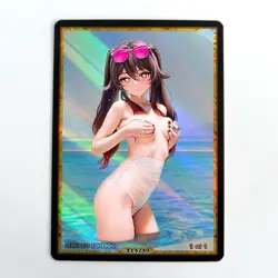 HU TAO Waifu Anime Card LIMITED 1/1 Custom TCG Holo Goddess Story ACG T14240 - Image 1