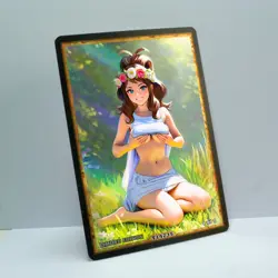 HILDA Waifu Anime Card LIMITED 1/1 Custom TCG Holo Goddess Story ACG T14235 - Image 2