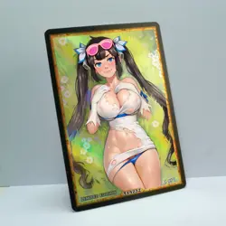 HESTIA Waifu Anime Card LIMITED 1/1 Custom TCG Holo Goddess Story ACG T14232 - Image 2