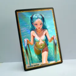 HATSUNE MIKU Waifu Anime Card LIMITED 1/1 Custom TCG Holo T14231 - Image 2