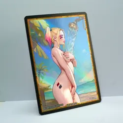 HARLEY QUINN Waifu Anime Card LIMITED 1/1 Custom TCG Holo T14229 - Image 2