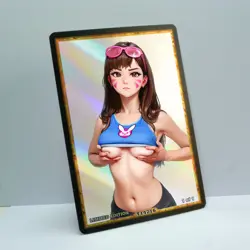 D.VA Waifu Anime Card LIMITED 1/1 Custom TCG Holo Goddess Story ACG T14216 - Image 2