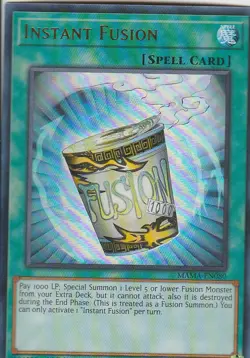 YUGIOH HOLO CARD INSTANT FUSION MAMA-EN080 1ST EDITION - Image 1