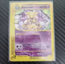 Pokemon Alakazam TCG Expedition Base Set Holo Rare Card 1/165 - Image 3