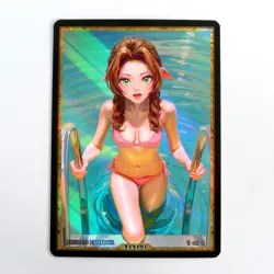 AERITH GAINSBOROUGH Waifu Anime Card LIMITED 1/1 Custom TCG Holo T14191 - Image 1