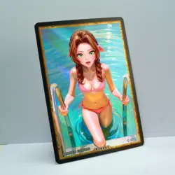 AERITH GAINSBOROUGH Waifu Anime Card LIMITED 1/1 Custom TCG Holo T14191 - Image 2