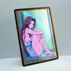 AERITH GAINSBOROUGH Waifu Anime Card LIMITED 1/1 Custom TCG Holo T14190 - Image 2