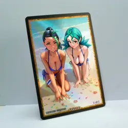 NEMONA OFFICER JENNY Waifu Anime Card LIMITED 1/1 Custom TCG Holo T14173 - Image 2