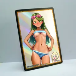 LILLIE MALLOW Waifu Anime Card LIMITED 1/1 Custom TCG Holo T14169 - Image 2