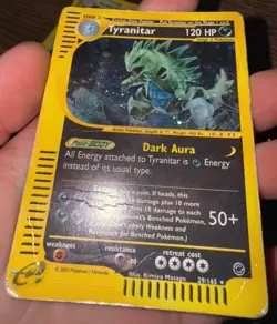 Pokemon Card-Tyranitar-29/165-Expedition- Holo-ENG-Played - Image 3