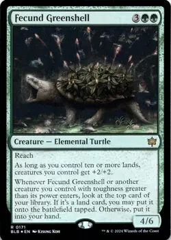 Fecund Greenshell FOIL Bloomburrow Magic MTG NM - Image 1