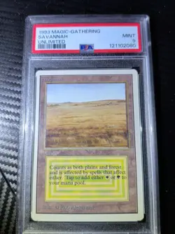 MTG Savannah Unlimited PSA 9 - Image 1