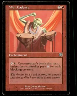 War Cadence LP Light Play Mercadian Masques MTG [10811] - Image 1