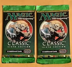 CLASSIC SIXTH 6th Edition Magic the Gathering 2x BOOSTER PACK LOT Factory Sealed - Image 1