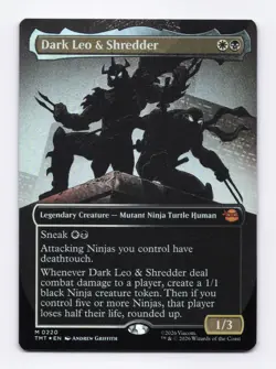Dark Leo & Shredder (Borderless Foil) 220 MTG Teenage Mutant Ninja Turtles TMT * - Image 1