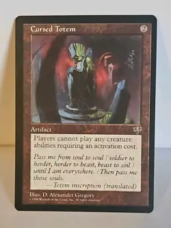 Mtg 💥💥 Cursed Totem 💥💥 Mirage Regular MT/NM 🌟RARE🌟 Magic The Gathering - Image 1
