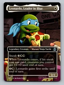 Leonardo, Leader in Blue (Borderless) U Teenage Mutant Ninja Turtles 196 NM - Image 1